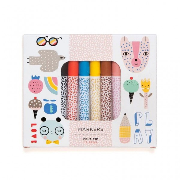 Petit Monkey 12 μαρκαδόροι Felt tip PTM-PMC01