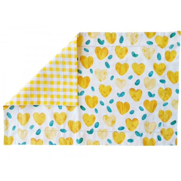 made with love Χειροποίητο Παιδικό Σουπλά Yellow Heart DMS017
